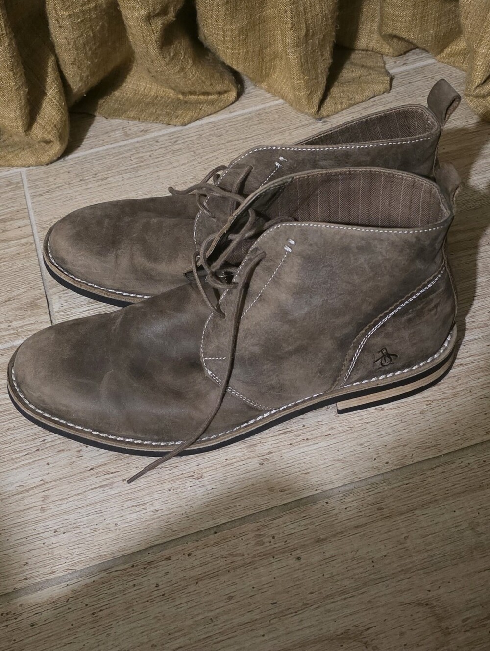 Original Penguin Men's Brown Suede Slip-On Casual Shoe